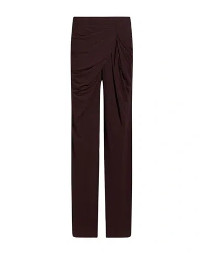 Amen Woman Pants Chocolate Brown Size 6 Acetate, Polyamide, Elastane