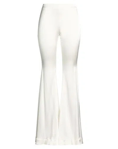 Amen Woman Pants Off White Size 8 Acetate, Viscose, Elastane
