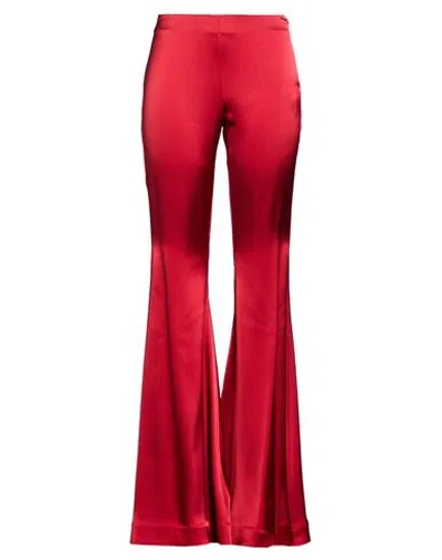 Amen Woman Pants Red Size 10 Acetate, Viscose, Elastane