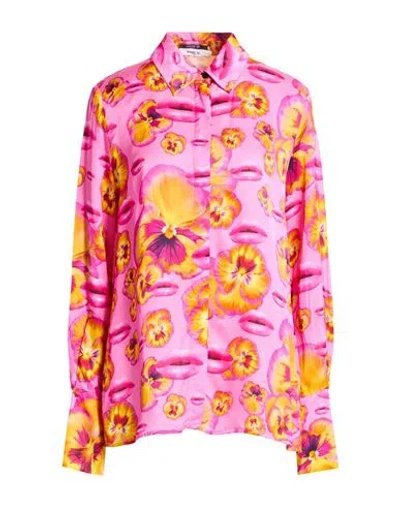 Amen Woman Shirt Pink Size 12 Viscose In Multi