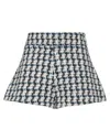 Amen Woman Shorts & Bermuda Shorts Blue Size 8 Wool, Acrylic, Viscose, Polyamide, Polyester In Blue