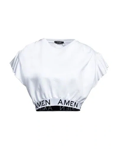 Amen Woman Top White Size Xs Cotton