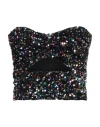 Amen Woman Top Black Size 6 Polyester, Elastane In Black