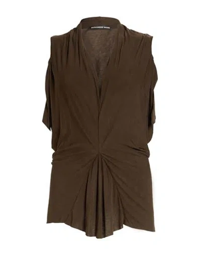 Amen Woman Top Chocolate Brown Size 8 Viscose, Polyamide, Cashmere, Elastane