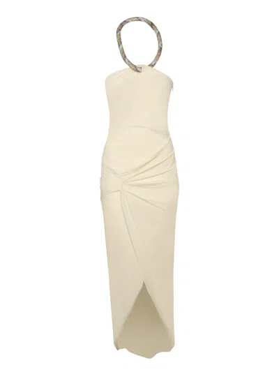 Amen Yellow Fluid Jersey Dress