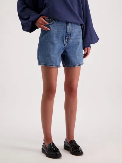 Amendi Sylvia Denim Shorts In Dark Blue