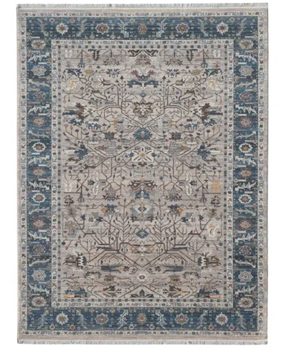 Amer Rugs Arcadia Arc-4 Beige/navy 7'1" X 10' Area Rug In Multi