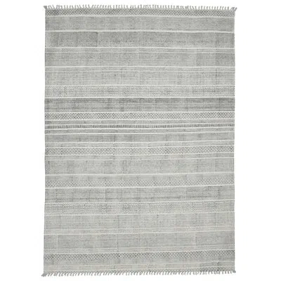 Amer Rugs Dune Alliya Charcoal Flatweave Cotton Area Rug In Gray