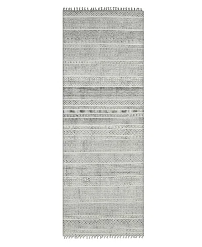 Amer Rugs Dune Dun-1 2'6" X 8' Runner Area Rug In Charcoal