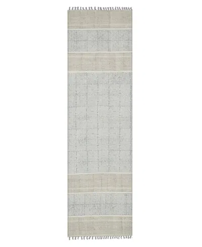 Amer Rugs Dune Dun-4 2'6" X 8' Runner Area Rug In Bluestone