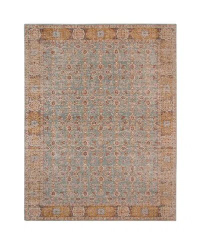 Amer Rugs Eternal Ete-27 Teal/ Gold 7'6" X 9'6" Area Rug In Multi