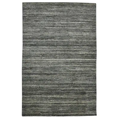 Amer Rugs Heaven Striped Hand-woven Flatweave Wool Gray Area Rug