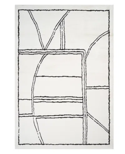 Amer Rugs Monotone Mnt1 4'x6' Area Rug In White