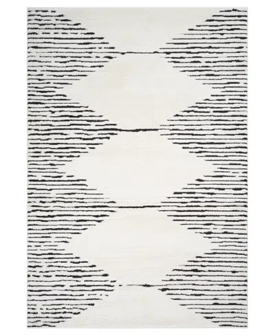 Amer Rugs Monotone Mnt2 2'6"x10' Runner Area Rug In White