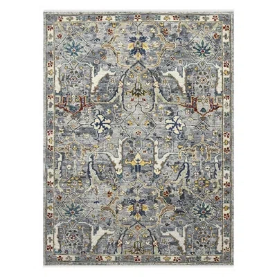Amer Rugs Rectangle Nuit Arabe Wool Area Rug In Silver