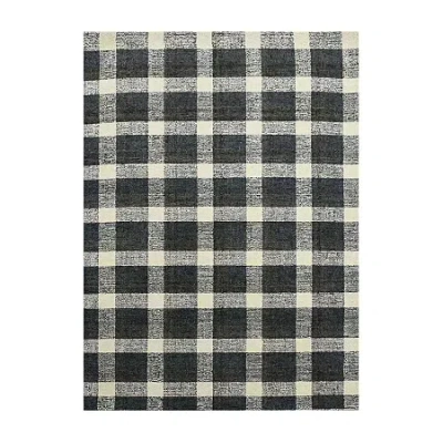 Amer Rugs Travelia Kae Plaid Hand Tufted Indoor Rectangular Accent Rug In Gray