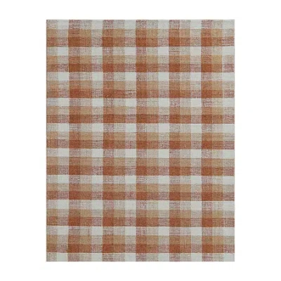Amer Rugs Travelia Kae Plaid Hand Tufted Indoor Rectangular Accent Rug In Orange