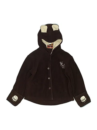 Pre-owned Ameri Mode Kids' Zip Up Hoodie In Brown