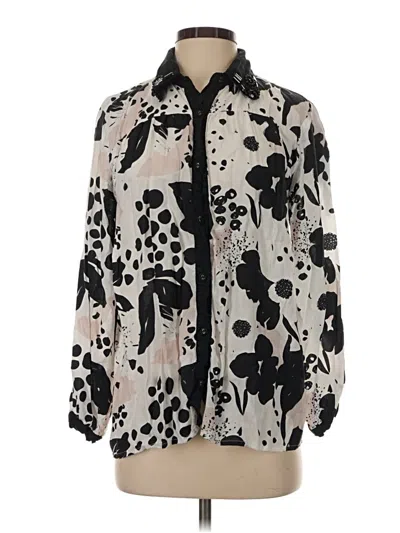 Pre-owned America & Beyond 3/4 Sleeve Blouse In Ivory