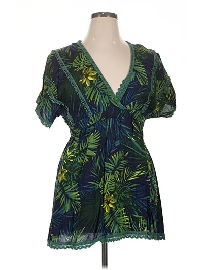Pre-owned America & Beyond Casual Dress In Green
