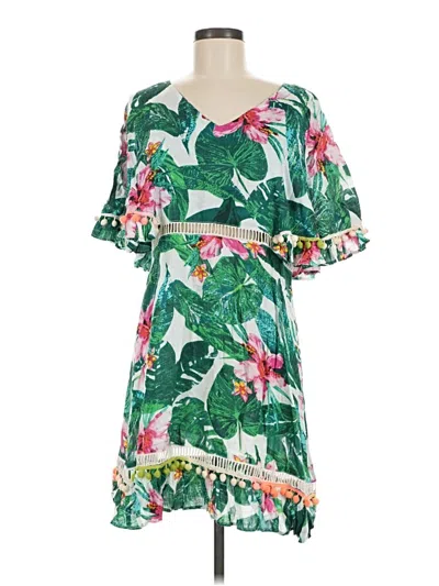 Pre-owned America & Beyond Casual Dress In Green