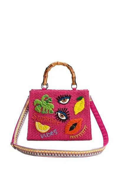 America & Beyond Fruitful Charm Top Handle Tote Bag In Pink Bliss In Multi