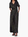 America & Beyond Midnight Luxe Jumpsuit In Black In Black