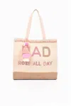 America & Beyond Rosé Forever Tote In Tan In Multi