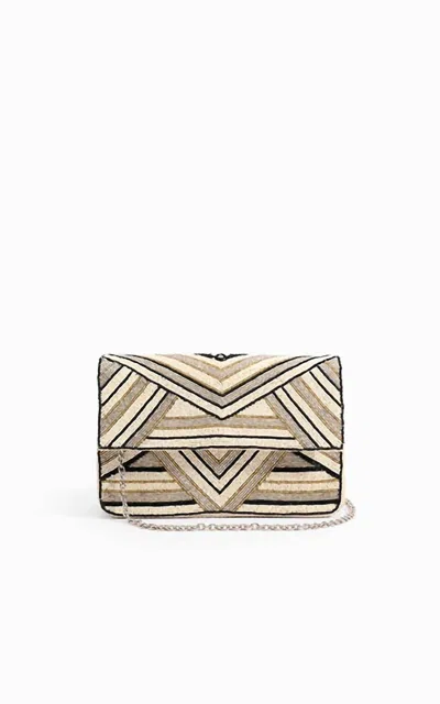 America & Beyond Sahara Luxe Clutch In Gold