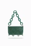 America & Beyond Women's Beaded Shoulder Bag In Emerald Eden In Multi