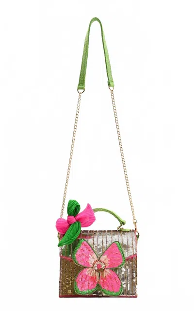 America & Beyond Women's Glam Doll Floral Top Handle Bag In Pink Multi