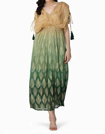 America & Beyond Women's Lurex Maxi Dress In Ombre In Multi
