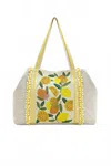 America & Beyond Women's Make Lemonade Tote In Beige In Multi