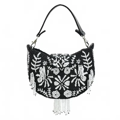 America & Beyond Women's Nightfall Beaded Handheld Bag In Black