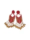 America & Beyond Women's Pretty Drape Earrings In Pink In Pink