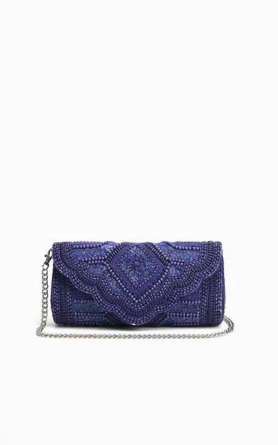 America & Beyond Women's Starlight Evening Clutch In Midnight Sapphire