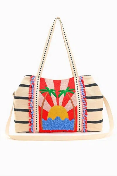 America & Beyond Women's Tropic Like It's Hot Tote Bag In Multi