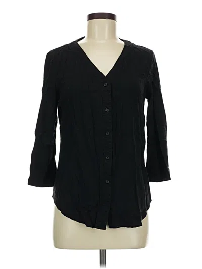 Pre-owned American Apparel 3/4 Sleeve Blouse In Black