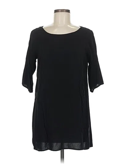 Pre-owned American Apparel 3/4 Sleeve Top Black Boatneck Tops