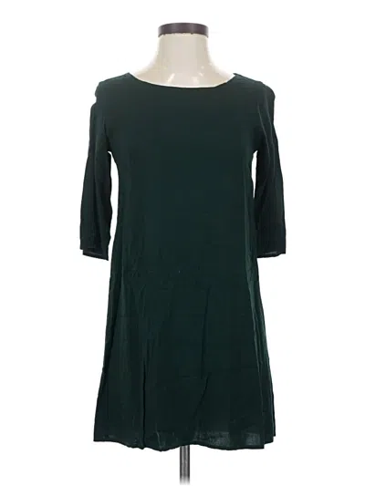 Pre-owned American Apparel 3/4 Sleeve Top Green Boatneck Tops