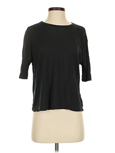 Pre-owned American Apparel 3/4 Sleeve T-shirt In Black