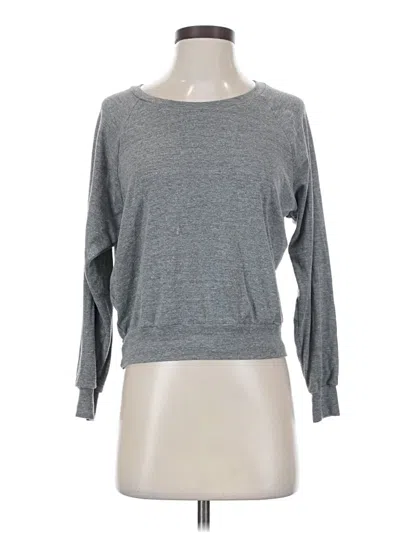 Pre-owned American Apparel 3/4 Sleeve T-shirt In Gray