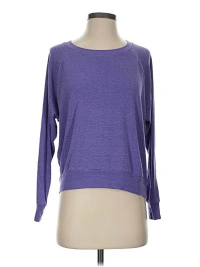 Pre-owned American Apparel 3/4 Sleeve T-shirt In Purple