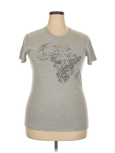 Pre-owned American Apparel Active T-shirt In Silver