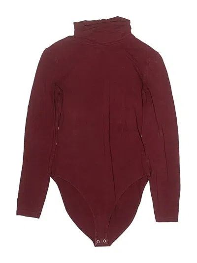 Pre-owned American Apparel Bodysuit In Burgundy