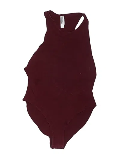 Pre-owned American Apparel Bodysuit In Burgundy