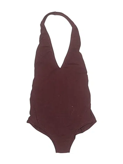 Pre-owned American Apparel Bodysuit In Burgundy