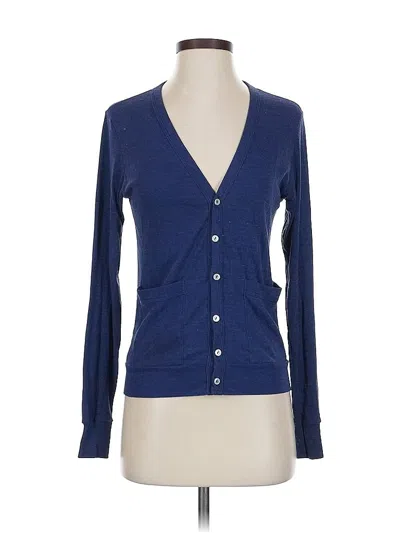 Pre-owned American Apparel Cardigan Sweater In Blue