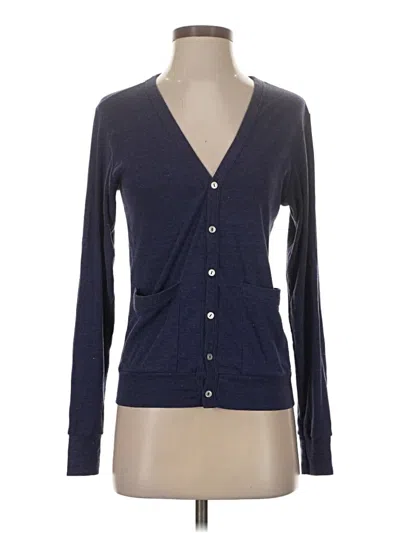 Pre-owned American Apparel Cardigan Sweater In Blue