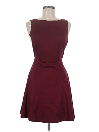 Pre-owned American Apparel Casual Dress In Burgundy